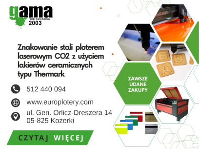 Znakowanie stali ploterem laserowym CO₂ z użyciem lakierów ceramicznych typu Thermark